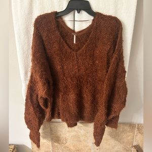 Free People brown sweater. Size S.